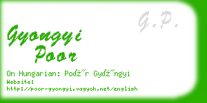 gyongyi poor business card